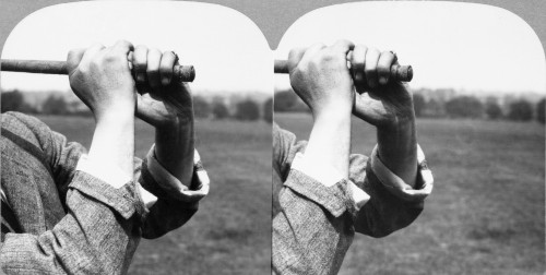Harry Vardon (1870-1937). /Nchannel Islander Golfer. Vardon'S Grip Of A Golf Club After Swinging. Stereograph, C1913. Poster Print by Granger Collection - Item # VARGRC0129524