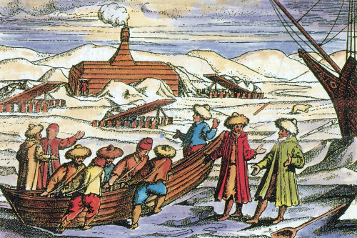 Barents Expedition Wintering in Arctic, 1596 Poster Print by Science Source - Item # VARSCIBX1008
