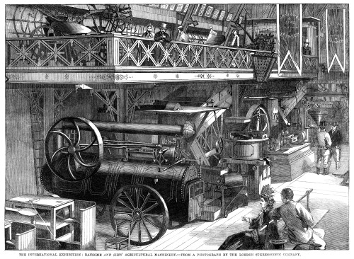 International Exhibition. /Nransome And Sims' Agricultural Machinery. Wood Engraving From A Contemporary English Newspaper, 1862. Poster Print by Granger Collection - Item # VARGRC0068188
