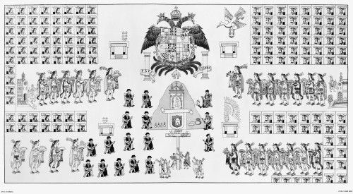 Mexico: Mixtec Codex. /Nmixtecs Coming To Worship At A Shrine And Cross Erecting By Spanish Missionaries. Engraving After The Codex Porfirio Diaz, Early 16Th Century. Poster Print by Granger Collection - Item # VARGRC0167792