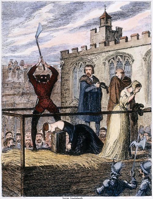 Lady Jane Grey (1537-1554). /Nthe Execution Of Lady Jane Grey At The Tower Of London. Etching By George Cruikshank (1792-1878). Poster Print by Granger Collection - Item # VARGRC0054942