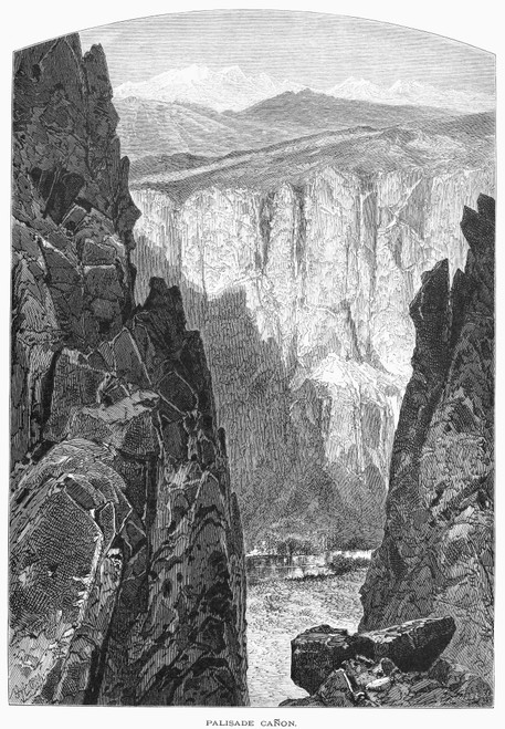 Colorado River. /Npalisade Canyon. Wood Engraving, 1872. Poster Print by Granger Collection - Item # VARGRC0068503