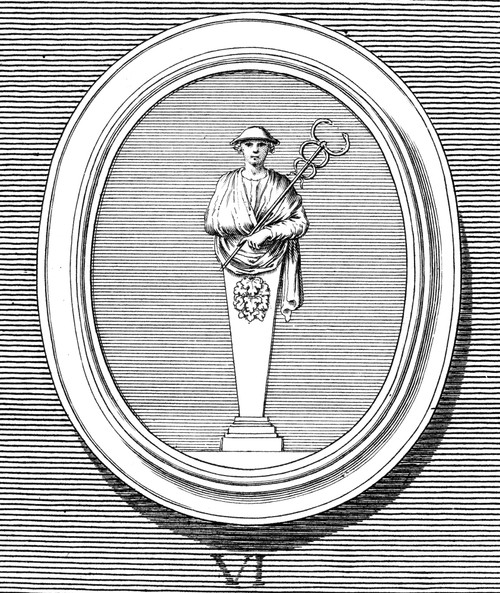 Hermes/Mercury. /Ncopper Engraving, French, 18Th Century, After An Ancient Engraved Gem. Poster Print by Granger Collection - Item # VARGRC0096546 Hermes/Mercury. /Ncopper Engraving, French, 18Th Century, After An Ancient Engraved Gem. Poster Print by Granger Collection - Item # VARGRC0096546