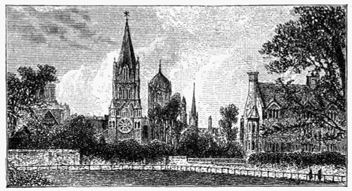 Oxford: Christ Church. /Nview Of Christ Church Cathedral From Merton Meadows On The Campus Of Oxford Univeristy, Oxford, England. Wood Engraving, English, C1885. Poster Print by Granger Collection - Item # VARGRC0094657