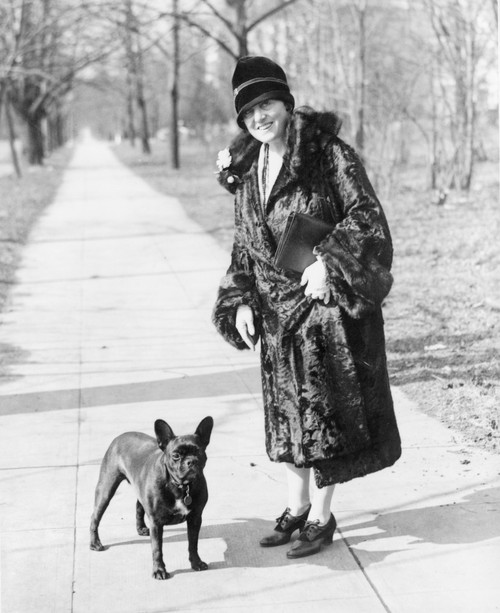 Mary Roberts Rinehart /N(1876-1958). American Novelist And Playwright. Photographed With Her Pet Bulldog, Early 20Th Century. Poster Print by Granger Collection - Item # VARGRC0124223