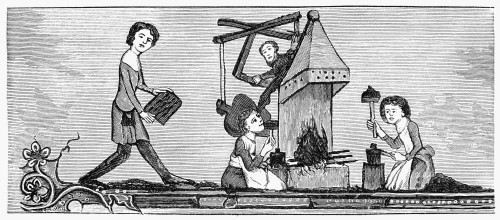 Iron Workers, C1340. /Nenglish Iron Workers. Engraving After A Manuscript Illumination, C1338-44. Poster Print by Granger Collection - Item # VARGRC0035231