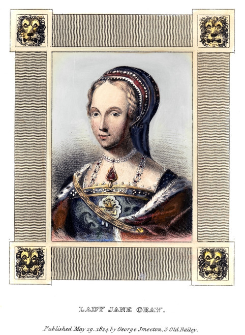 Lady Jane Grey (1537-1554). /Nqueen Of England, 9 July - 18 July 1553. Line-And-Stipple Engraving, English, 1824. Poster Print by Granger Collection - Item # VARGRC0076172 Lady Jane Grey (1537-1554). /Nqueen Of England, 9 July - 18 July 1553. Line-And-Stipple Engraving, English, 1824. Poster Print by Granger Collection - Item # VARGRC0076172