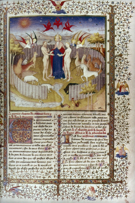 Illumination: Adam And Eve. /Nmarriage Of Adam And Eve. Manuscript Illumination By Boucicaut Master From 'Des Proprietez Des Choses' By Jean Corbechon, C1415. Poster Print by Granger Collection - Item # VARGRC0350561