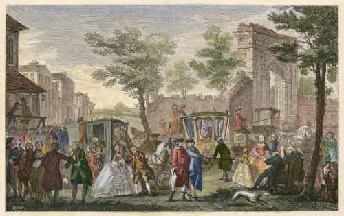 Fashion: France. /Npeople Of Fashion. After An Engraving, French, By Augustin De Saint-Aubin (1736-1807). Poster Print by Granger Collection - Item # VARGRC0059568