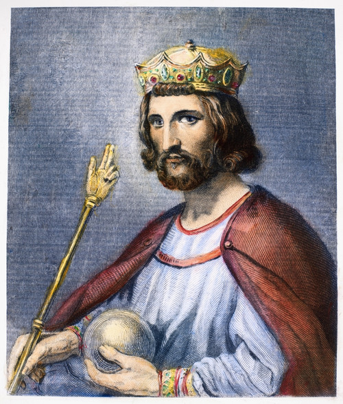 Hugh Capet (C938-996). /Nking Of France, 987-996. Line Engraving, French, 19Th Century. Poster Print by Granger Collection - Item # VARGRC0086747