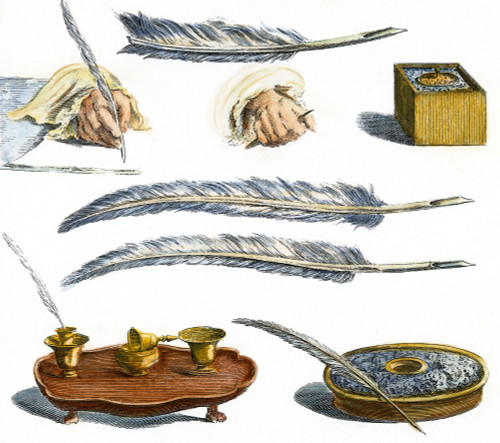 Quill & Inkstand. /Ncopper Engraving, French, 18Th Century. Poster Print by Granger Collection - Item # VARGRC0045400 Quill & Inkstand. /Ncopper Engraving, French, 18Th Century. Poster Print by Granger Collection - Item # VARGRC0045400