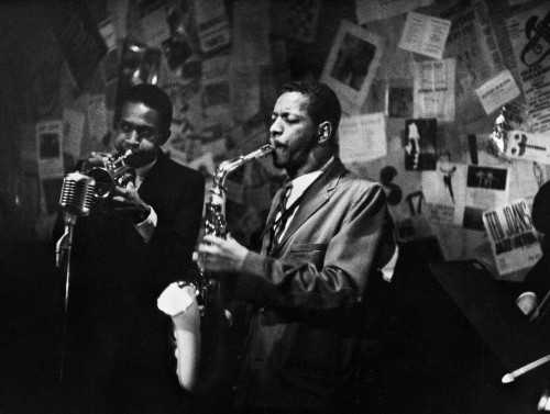 Cherry & Coleman, 1959. /Ndon Cherry On Trumpet, And Ornette Coleman On Saxophone, Performing The The Five Spot In New York City, 1959. Photograph By Bob Parent. Poster Print by Granger Collection - Item # VARGRC0107990