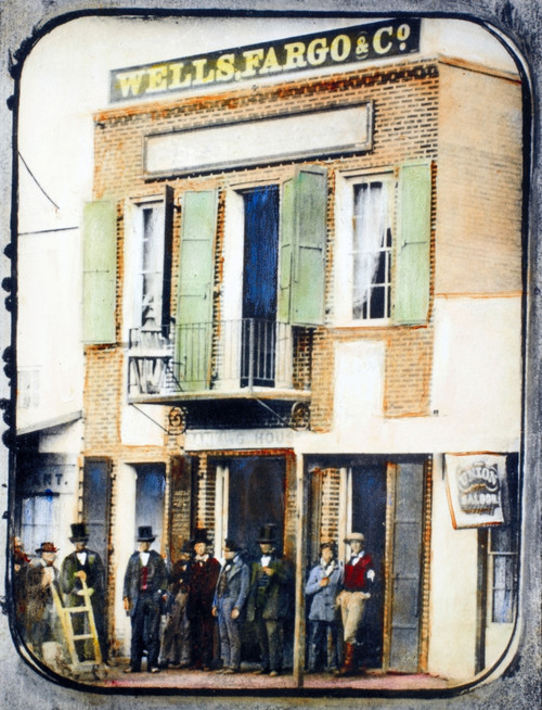 San Francisco, 1852. /Nwells Fargo Bank In San Francisco, California. Oil Over A Daguerreotype, 1852. Poster Print by Granger Collection - Item # VARGRC0087265