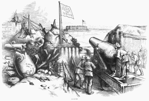 Nast: Election, 1876. /N'Don'T!' Cartoon By Thomas Nast, 1876, Depicting The Solid South Which Supported The Democratic Party, Taking Aim At The Constitution. Poster Print by Granger Collection - Item # VARGRC0370135 Nast: Election, 1876. /N'Don'T!' Cartoon By Thomas Nast, 1876, Depicting The Solid South Which Supported The Democratic Party, Taking Aim At The Constitution. Poster Print by Granger Collection - Item # VARGRC0370135