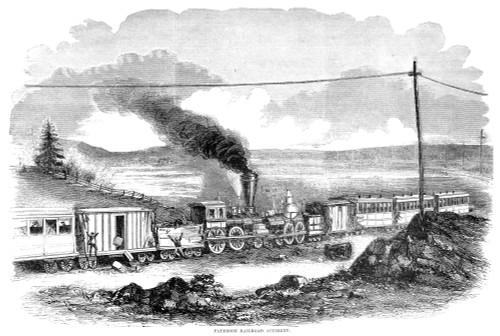 Railroad Collision, 1853. /Nrailroad Accident At Paterson, New Jersey, Involving The Collision Of Two Locomotives. Wood Engraving From A Newspaper Of 1853. Poster Print by Granger Collection - Item # VARGRC0057240