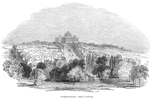 Washington, D.C., 1844. /Na View Of Washington, D.C., With The Capitol In The Background. Wood Engraving, 1844. Poster Print by Granger Collection - Item # VARGRC0052607