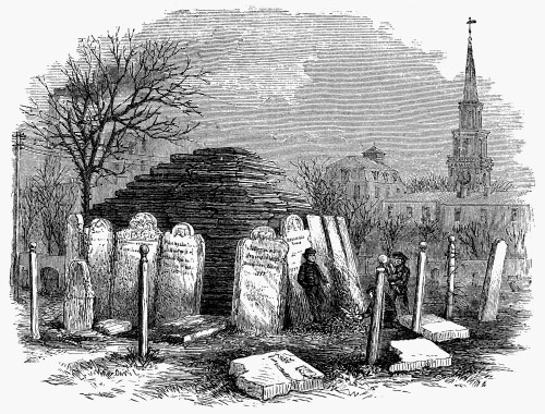 Newark: Cemetery, 1876. /Npile Of Gravestones In An Old Cemetery At Newark, New Jersey. Wood Engraving, 1876. Poster Print by Granger Collection - Item # VARGRC0099400