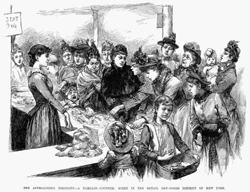 New York: Dry Goods, 1889. /Nscene In A Retail Dry Goods Store In New York City. Line Engraving, 1889. Poster Print by Granger Collection - Item # VARGRC0098196 New York: Dry Goods, 1889. /Nscene In A Retail Dry Goods Store In New York City. Line Engraving, 1889. Poster Print by Granger Collection - Item # VARGRC0098196