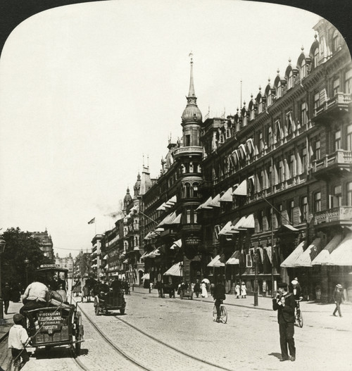Stockholm: Vasagatan, 1902. /Nthe Vasagatan Street In Stockholm, Sweden. Stereograph, C1902. Poster Print by Granger Collection - Item # VARGRC0326153