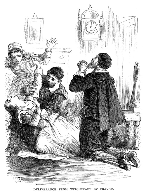 Salem Witch Delusion, 1692. /Nthe Witchcraft Delusion At Salem, Massachusetts In 1692: Wood Engraving, 19Th Century. Poster Print by Granger Collection - Item # VARGRC0015228