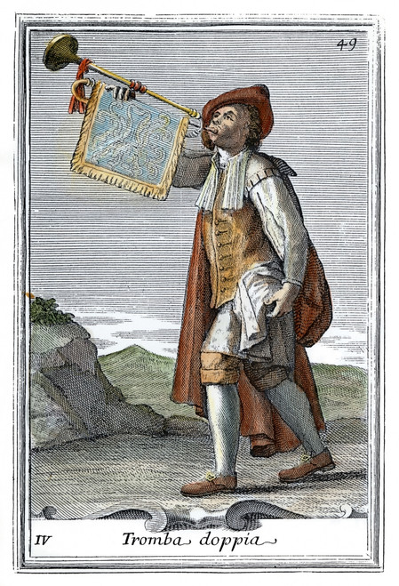 Trumpet, 1723. /Ncopper Engraving, 1723, By Arnold Van Westerhout. Poster Print by Granger Collection - Item # VARGRC0008419