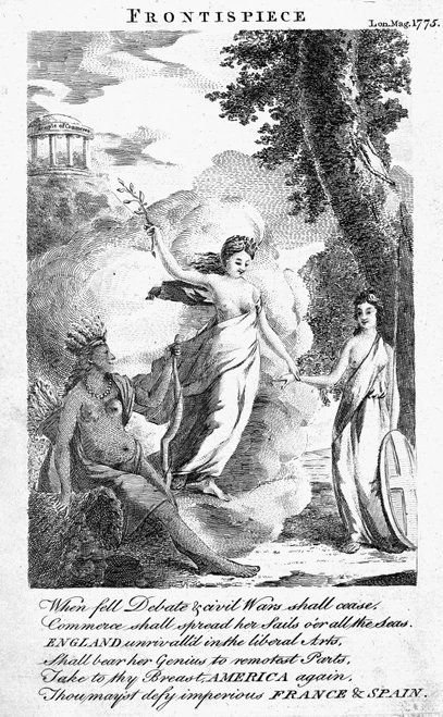 Cartoon: England & America. /Ncartoon Engraving From An English Magazine Of 1775 Wishing For Peace Between England And Her American Colonies Near The Start Of The American Revolution. Poster Print by Granger Collection - Item # VARGRC0090258