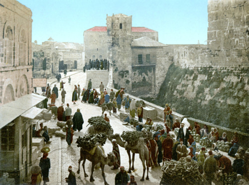 Jerusalem: Bazaar, C1900. /Na Bazaar At The Citadel In The Armenian Quarter Of The Old City Of Jerusalem. Photochrome, C1900. Poster Print by Granger Collection - Item # VARGRC0125965