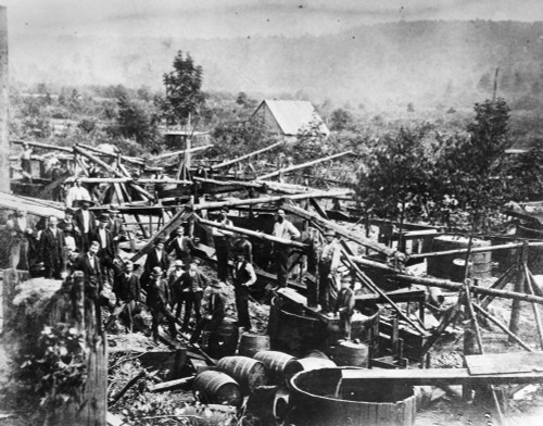 Pennsylvania: Oil, 1861. /Nthe First Oil Wells In The United States, Struck In 1859 In Titusville, Pennsylvania. Photograph, C1861. Poster Print by Granger Collection - Item # VARGRC0175117