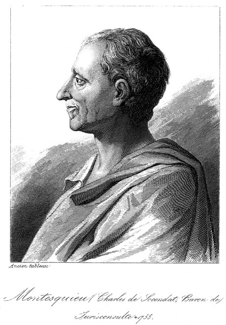 Baron De Montesquieu /N(1689-1755). Charles Louis De Secondat, Baron De La Br�De Et De Montesquieu. French Philosopher And Jurist. Line Engraving, French, 19Th Century. Poster Print by Granger Collection - Item # VARGRC0032290