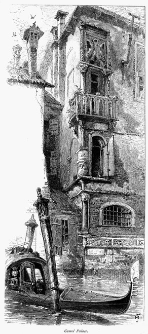 Venice: Palazzo Mastelli. /Nview Of The Palazzo Mastelli, Also Known As The Camel House, In Venice, Italy. Wood Engraving, C1875, After Harry Fenn. Poster Print by Granger Collection - Item # VARGRC0096082