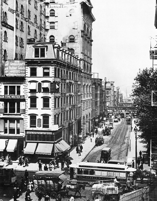 Broadway Traffic, C1892. /Na Busy Intersection On Lower Broadway, New York City, Looking West From The Corner Of Fulton Street: Photographed, C1892. Poster Print by Granger Collection - Item # VARGRC0077751