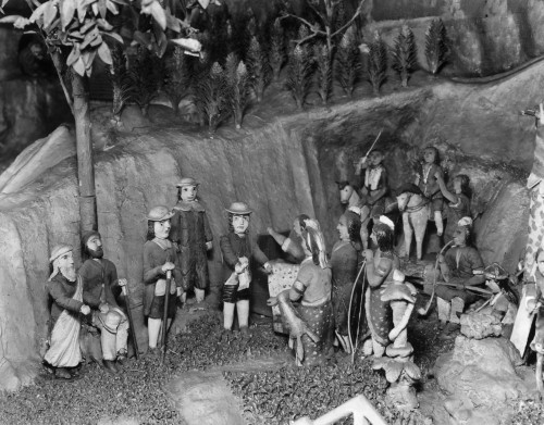 William Penn (1644-1718). /Nfounder Of The Colony Of Pennsylvania. Penn'S Treaty With The Native Americans. Diorama By S. Calkin, C1860. Poster Print by Granger Collection - Item # VARGRC0174554