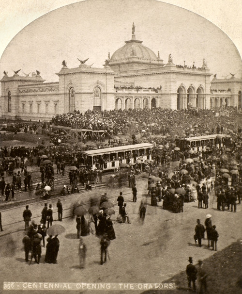 Philadelphia Expo, 1876. /Norators Speaking At The Opening Of The 1876 Centennial Exhibition At Philadelphia. Stereograph View, 1876. Poster Print by Granger Collection - Item # VARGRC0093618