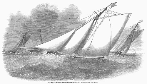 England: Yacht Race, 1852. /Nthe Royal Thames Yacht Club Match Near Nore, England. Wood Engraving, 1852. Poster Print by Granger Collection - Item # VARGRC0098076