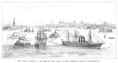 New York: The Battery. /Nline Drawing, 1892. Poster Print by Granger Collection - Item # VARGRC0012969