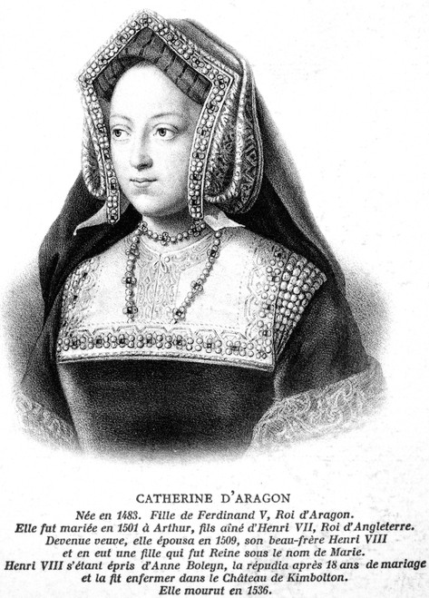 Catherine Of Aragon /N(1485-1536). First Wife Of King Henry Viii Of England. Lithograph, French, 19Th Century. Poster Print by Granger Collection - Item # VARGRC0044523
