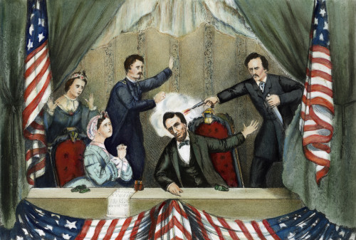 Lincoln: Assassination, 1865. The Assassination Of Abraham Lincoln By John Wilkes Booth At Ford'S Theatre, Washington D.C., 14 April 1865. Lithograph, 1865. Poster Print by Granger Collection - Item # VARGRC0008637