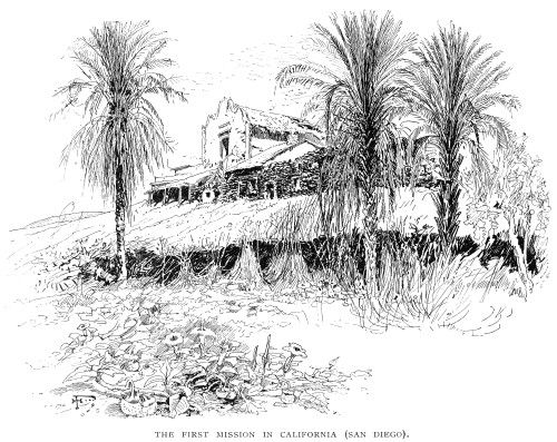 Mission: California. /Nsan Diego De Alcala, Founded By Father Junipero Serra In 1769. Pen-And-Ink Drawing, Late 19Th Century. Poster Print by Granger Collection - Item # VARGRC0031819