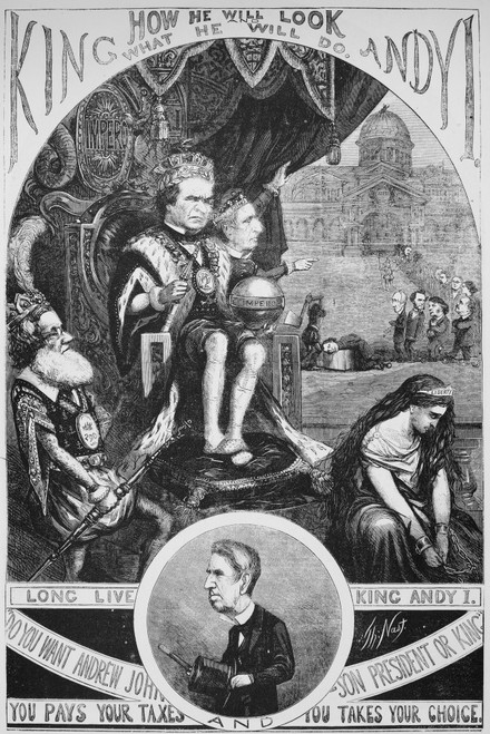 Andrew Johnson (1808-1875). /Nseventeenth President Of The United States. Cartoon, 1866, By Thomas Nast. Poster Print by Granger Collection - Item # VARGRC0059774