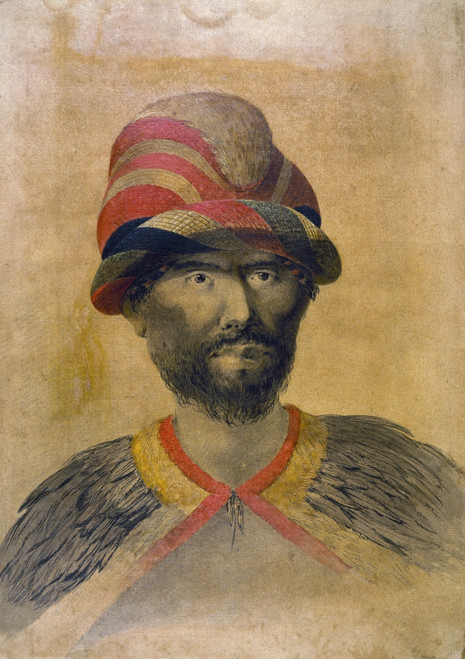 Hawaiian, C1780. /Nman From The Sandwich Islands. Watercolor, C1780. Poster Print by Granger Collection - Item # VARGRC0105735