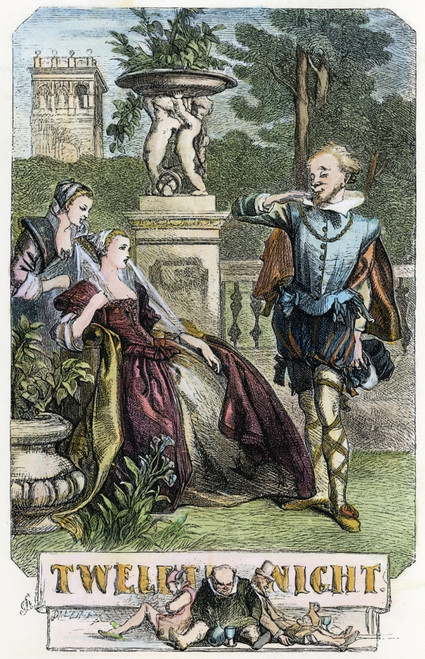 Shakespeare: Twelfth Night. /Ntitle Page Of A 19Th Century Edition Of William Shakespeare'S 'Twelfth Night.' Engraving After Sir John Gilbert, C1860. Poster Print by Granger Collection - Item # VARGRC0047184