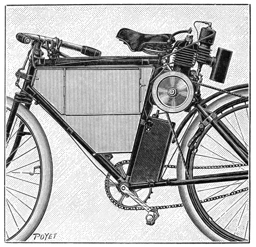 Motorcycle, 1895. /Ndesigned By Ridel. Line Engraving, 1895. Poster Print by Granger Collection - Item # VARGRC0099119