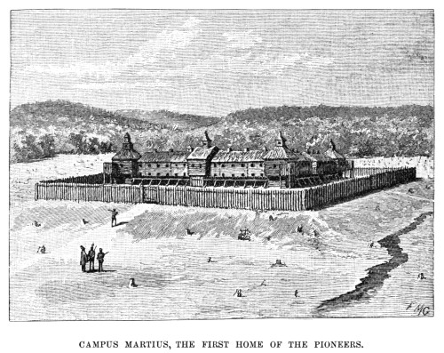 Ohio: Fort Marietta. /Ncampus Martius, Rufus Putnam'S Frontier Fortress Near Marietta, Ohio. Line Engraving, American, 1885. Poster Print by Granger Collection - Item # VARGRC0382927
