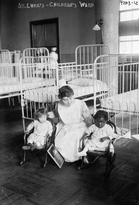 St. Luke'S Hospital, C1910. /Nthe Children'S Ward At St. Luke'S Hospital In New York City. Photograph, C1910 Poster Print by Granger Collection - Item # VARGRC0325837