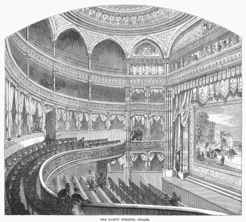 London: Gaiety Theatre. /Ngaiety Theatre On Strand, London, England. Wood Engraving, 1869. Poster Print by Granger Collection - Item # VARGRC0098834