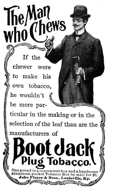 Chewing Tobacco, 1897. /Namerican Magazine Advertisement, 1897, For Boot Jack Plug Tobacco. Poster Print by Granger Collection - Item # VARGRC0075174