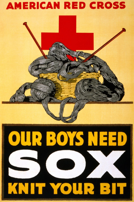 Red Cross Poster, C1917. /Namerican Red Cross Poster Requesting Knit Socks To Send To Troops In Europe During World War I, C1917. Poster Print by Granger Collection - Item # VARGRC0162746