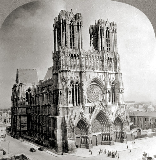 France: Reims Cathedral. /Ncathedral At Reims, Restored After Damage From World War I. Stereograph View, C1926. Poster Print by Granger Collection - Item # VARGRC0091581