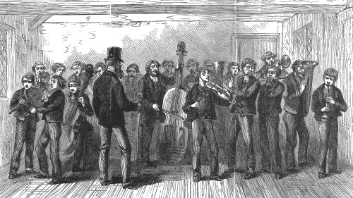 England: Music Lesson, 1871. /Nmusic Lesson At A School For The Blind In England. Wood Engraving, American, 1871. Poster Print by Granger Collection - Item # VARGRC0097489