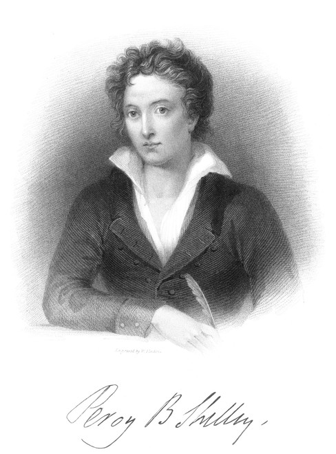 Percy Shelley (1792-1822). /Nenglish Poet. Steel Engraving, 1833, After The Painting, 1819, By Amelia Curran. Poster Print by Granger Collection - Item # VARGRC0005254